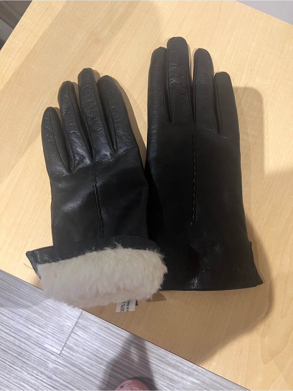 Black Leather Women's Gloves